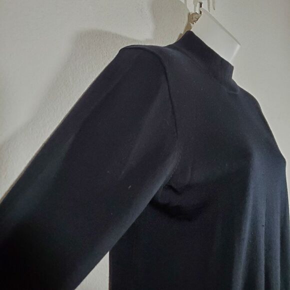 J Crew Womens Sweater Large Black Merino Wool Classic Preppy Minimalist Timeless - Picture 4 of 8